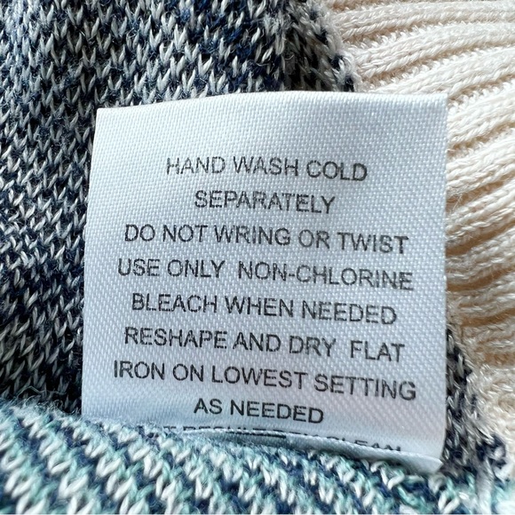 Pink Republic Navy Blue and Cream Aztec Tribal Open Front Cardigan, Medium - Picture 9 of 9